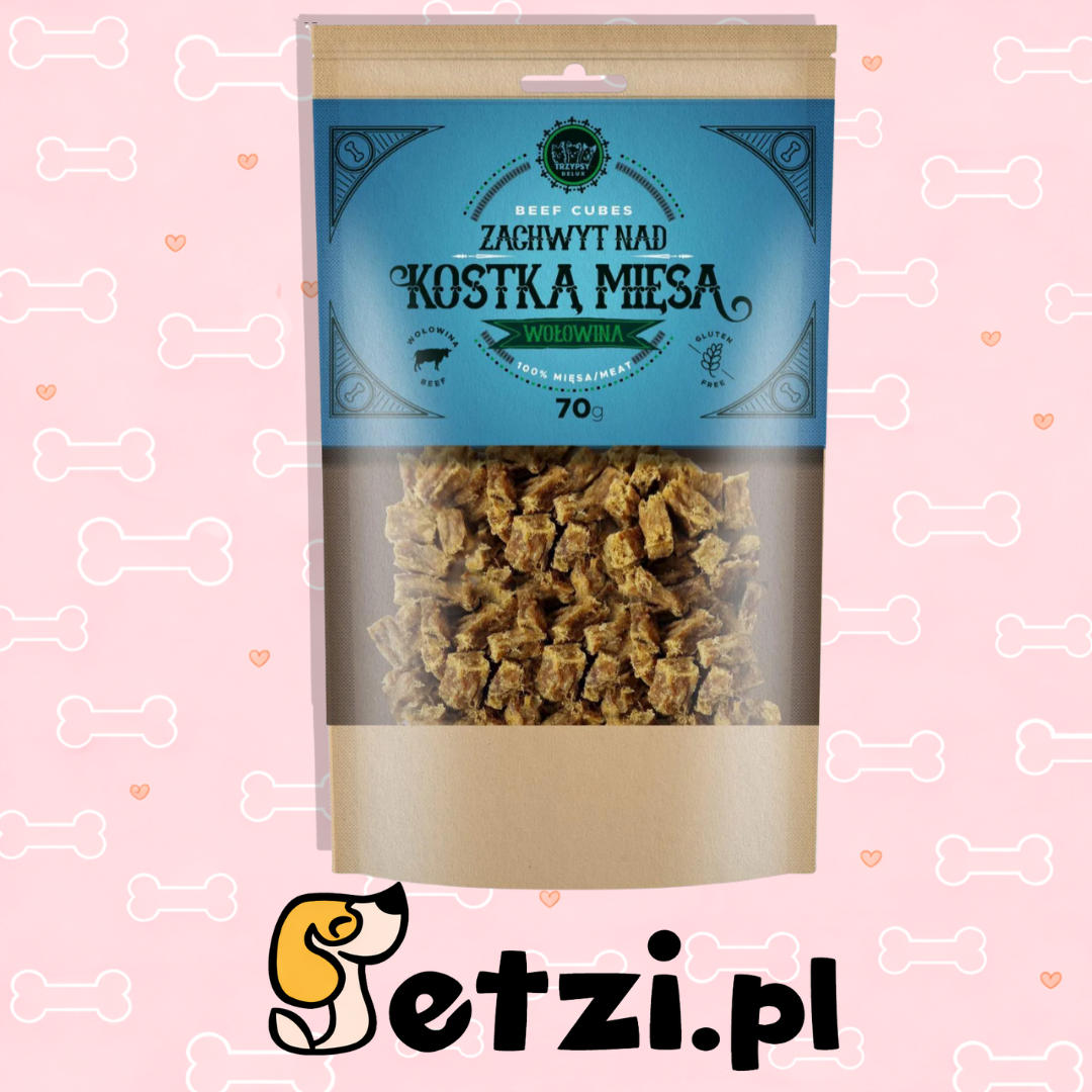 HAPPY SNACKY ZACHWYT NAD KOSTKĄ MIĘSA PRZYSMAKI DLA PSA Z WOŁOWINY 70G