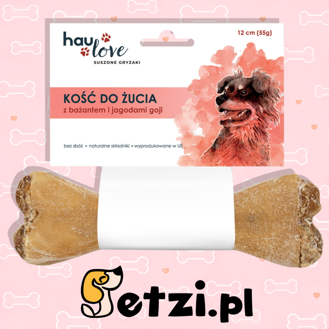 HAULOVE PRZYSMAK DLA PSA KOŚĆ DO ŻUCIA Z BAŻANTEM I JAGODAMI GOJI 12CM