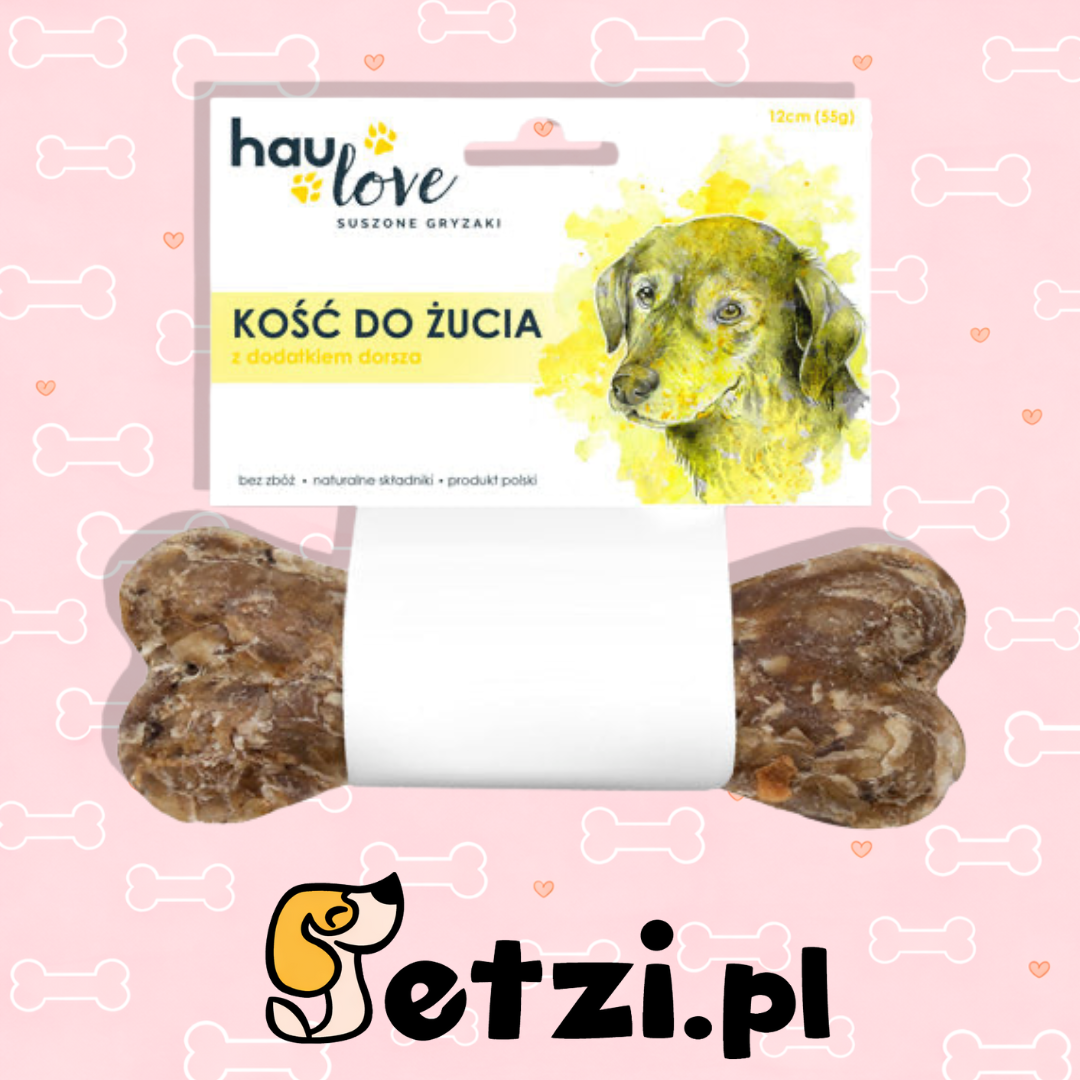 HAULOVE PRZYSMAK DLA PSA KOŚĆ DO ŻUCIA Z DODATKIEM DORSZA 12CM