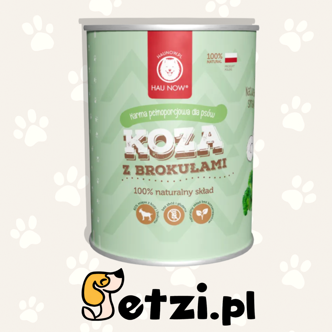 HAUNOW MOKRA KARMA DLA PSA KOZA Z BROKUŁAMI 400G