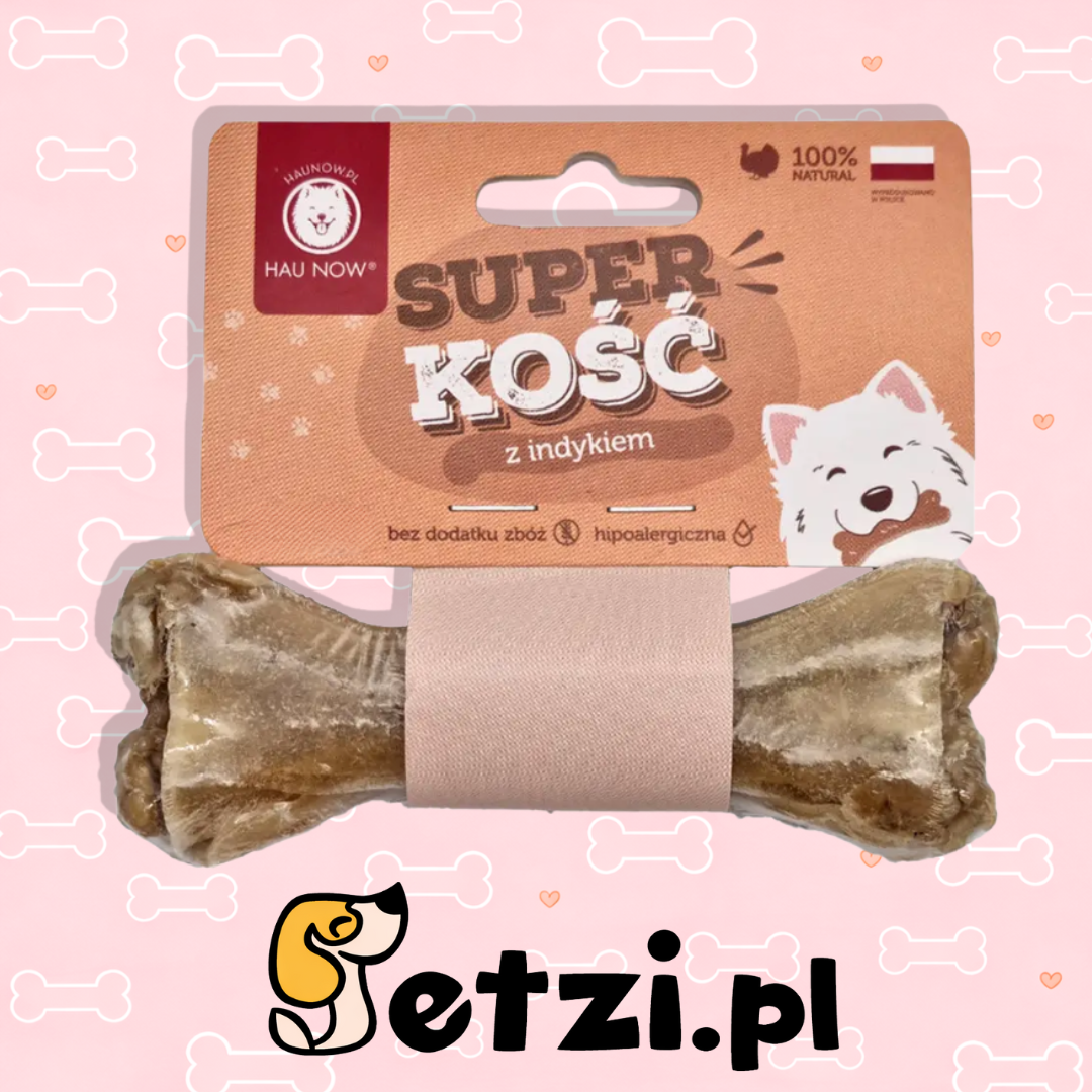 HAUNOW SUPER KOŚĆ GRYZAK DLA PSA INDYK M