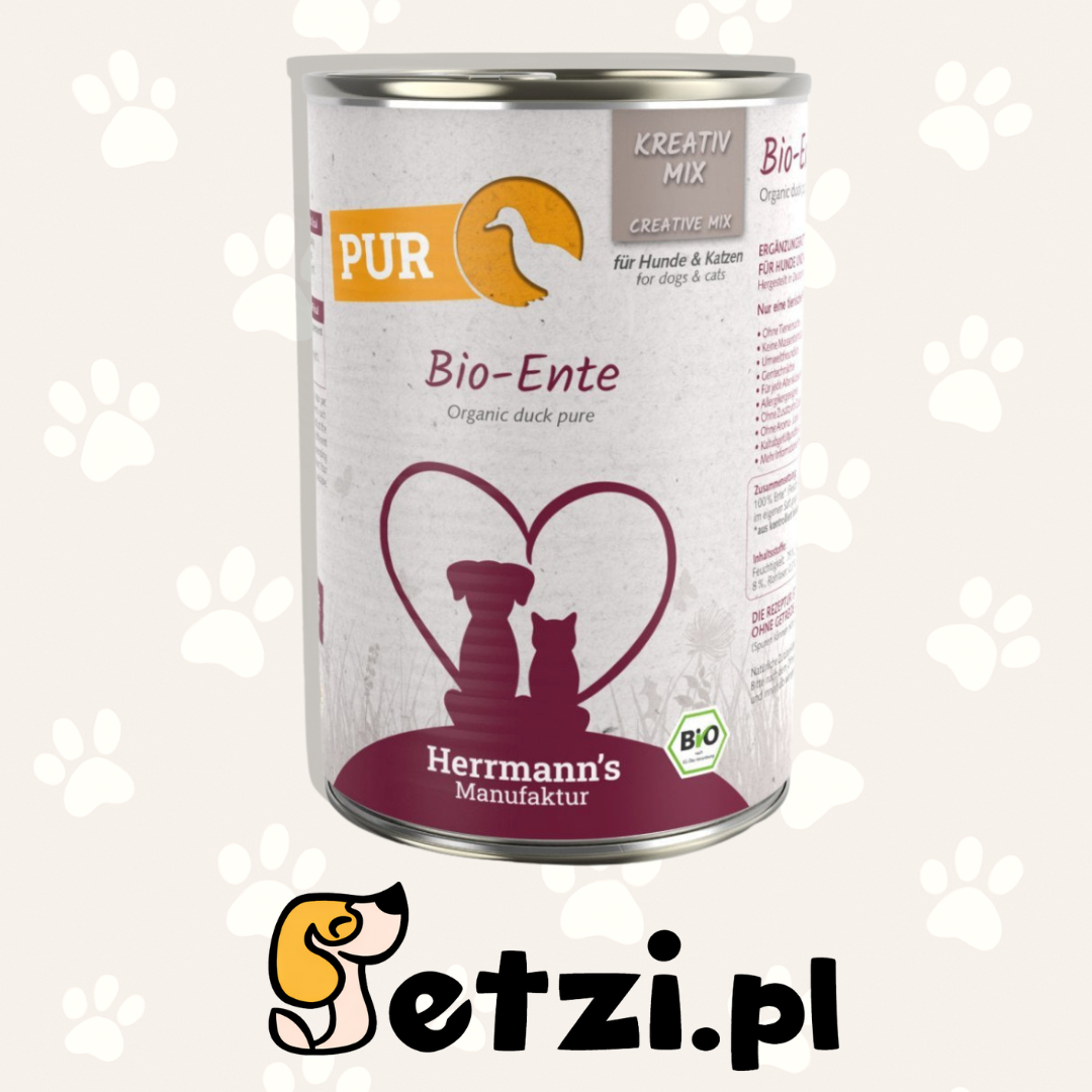 HERRMANN'S MANUFAKTUR MOKRA KARMA DLA PSA MOKRA KARMA DLA KOTA ENTE KACZKA 400G