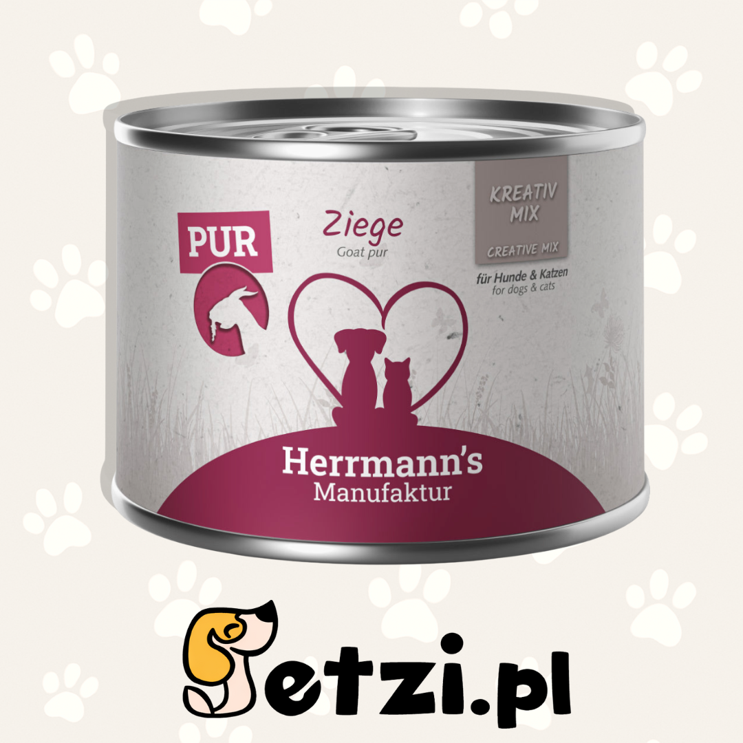 HERRMANN'S MANUFAKTUR MOKRA KARMA DLA PSA MOKRA KARMA DLA KOTA ZIEGE KOZA 200G