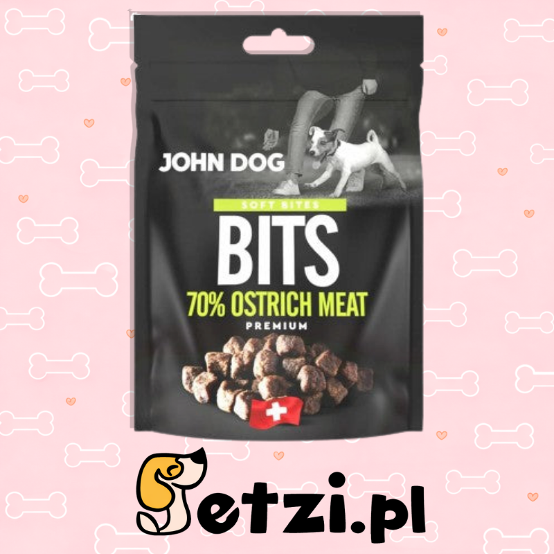 JOHN DOG PRZYSMAKI DLA PSA CHAPSY SOFT STRUŚ 100G
