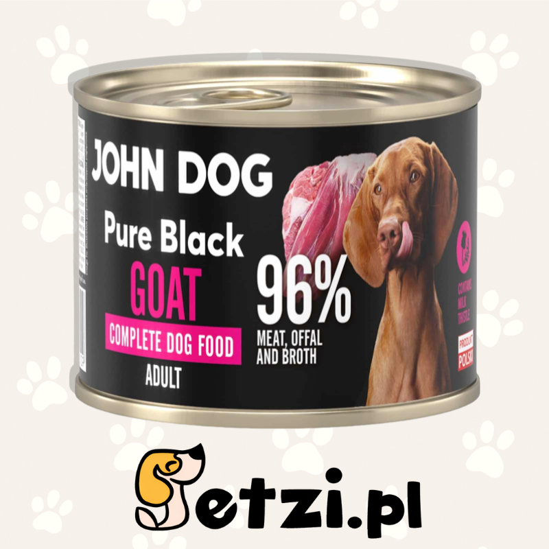 JOHN DOG PURE BLACK MOKRA KARMA DLA PSA KOZINA 200G