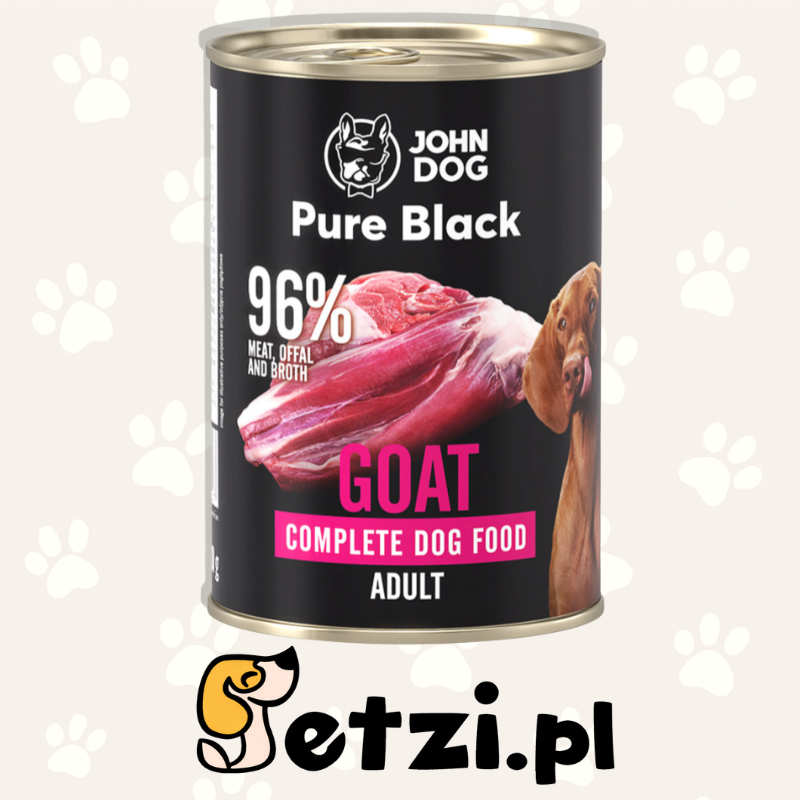 JOHN DOG PURE BLACK MOKRA KARMA DLA PSA KOZINA 400 G