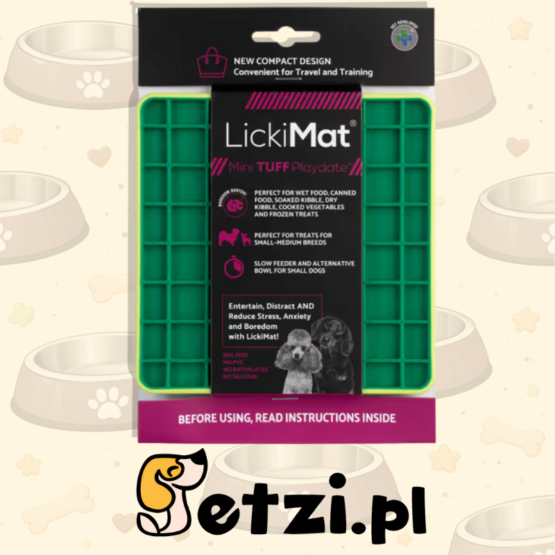 LICKIMAT MINI TUFF PLAYDATE ZIELONA - MATA DO LIZANIA