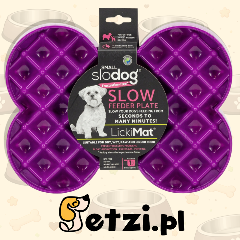 LICKIMAT SLODOG SMALL FIOLETOWA – MISKA SPOWALNIAJĄCA JEDZENIE