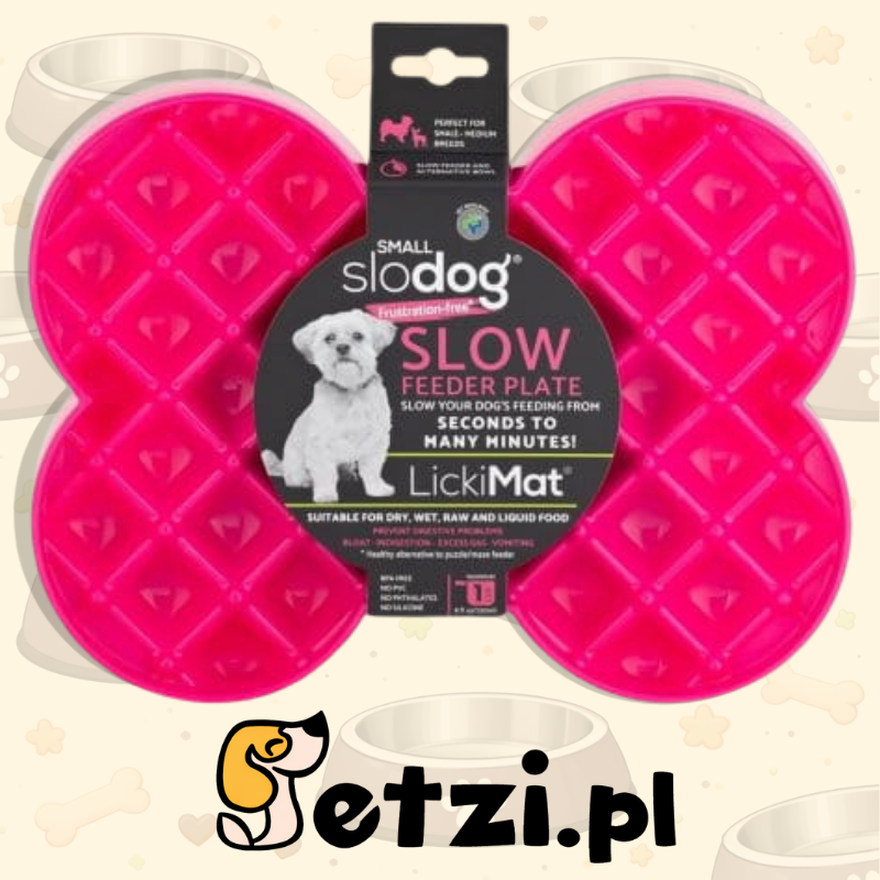 LICKIMAT SLODOG SMALL RÓŻOWA – MISKA SPOWALNIAJĄCA JEDZENIE