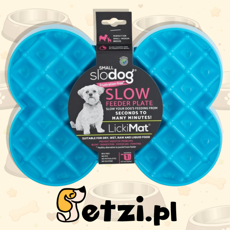 LICKIMAT SLODOG SMALL TURKUSOWA – MISKA SPOWALNIAJĄCA JEDZENIE