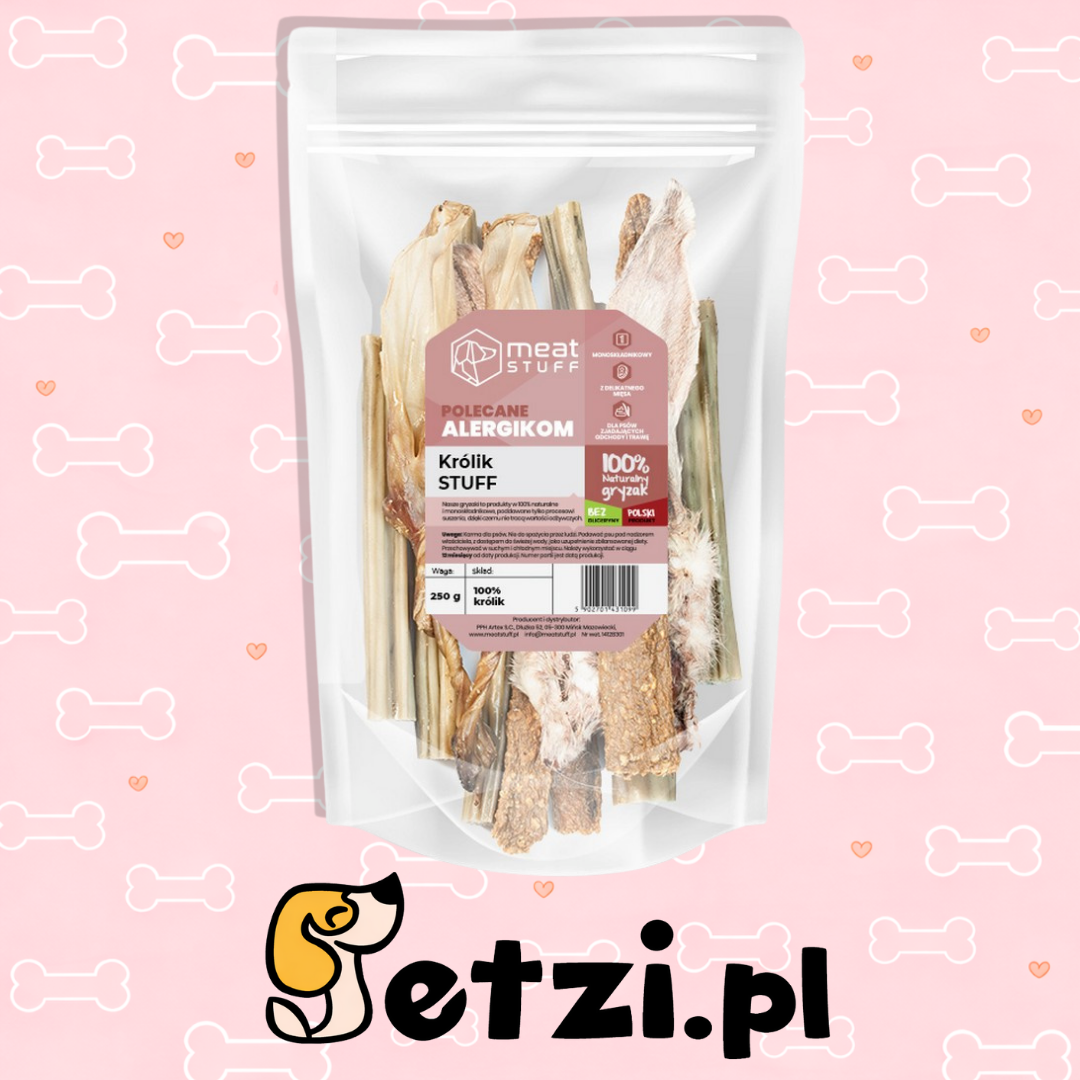 MEATSTUFF GRYZAK DLA PSA KRÓLIK STUFF 250G