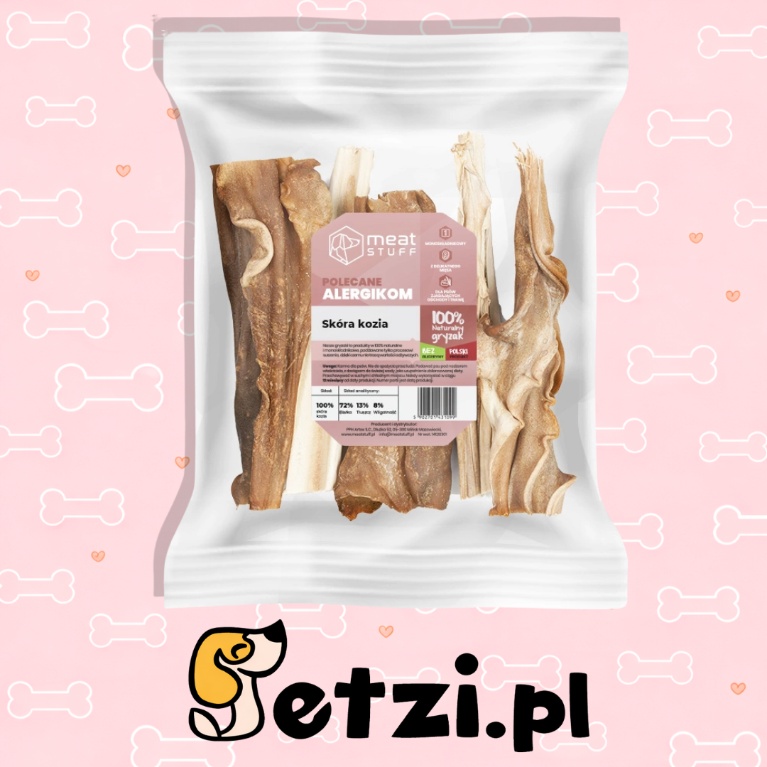 MEATSTUFF GRYZAK DLA PSA SKÓRA KOZIA 250G
