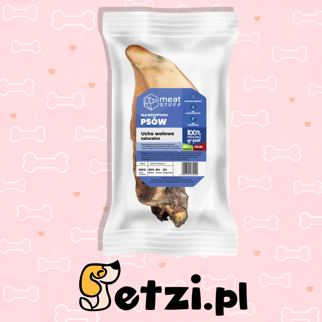 MEATSTUFF GRYZAK DLA PSA UCHO WOŁOWE NATURALNE 1 SZT.