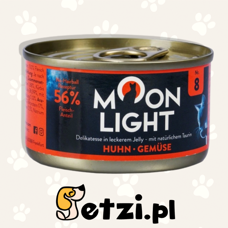 MOONLIGHT 8 MOKRA KARMA DLA KOTA KURCZAK + WARZYWA W GALARETCE 80G