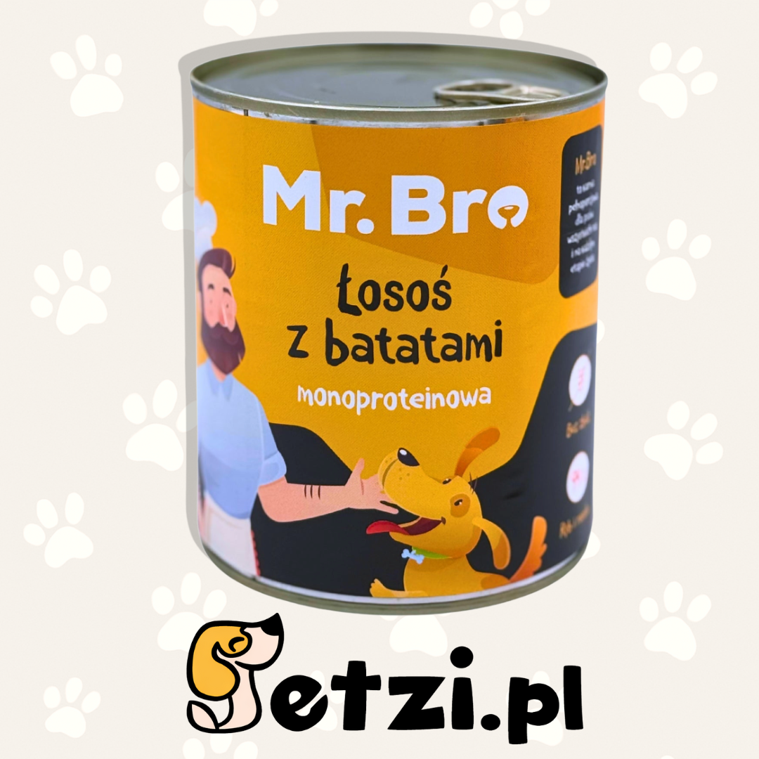 MR. BRO MOKRA KARMA DLA PSA DORSZ Z MARCHEWKĄ PUSZKA 800G
