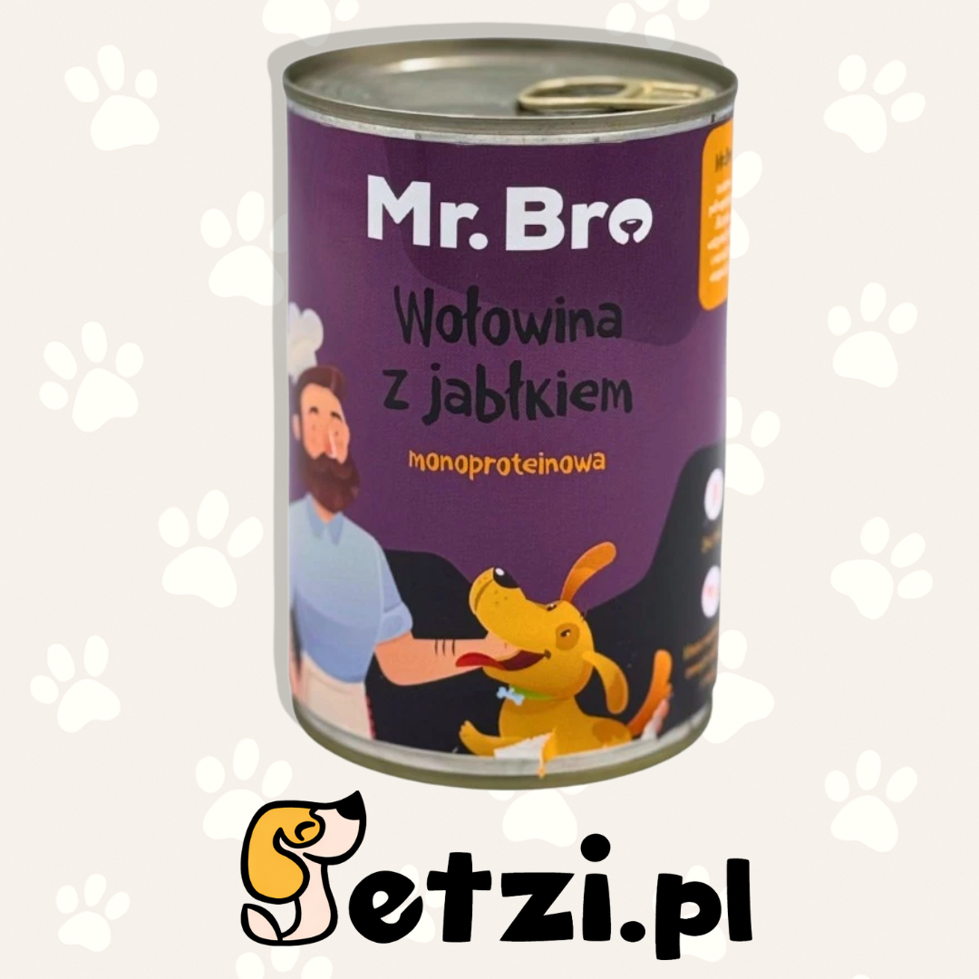 MR. BRO MOKRA KARMA DLA PSA WOŁOWINA Z JABŁKIEM 400G