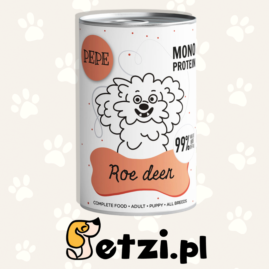 PAKA ZWIERZAKA PEPE MOKRA KARMA DLA PSA SARNA 400G