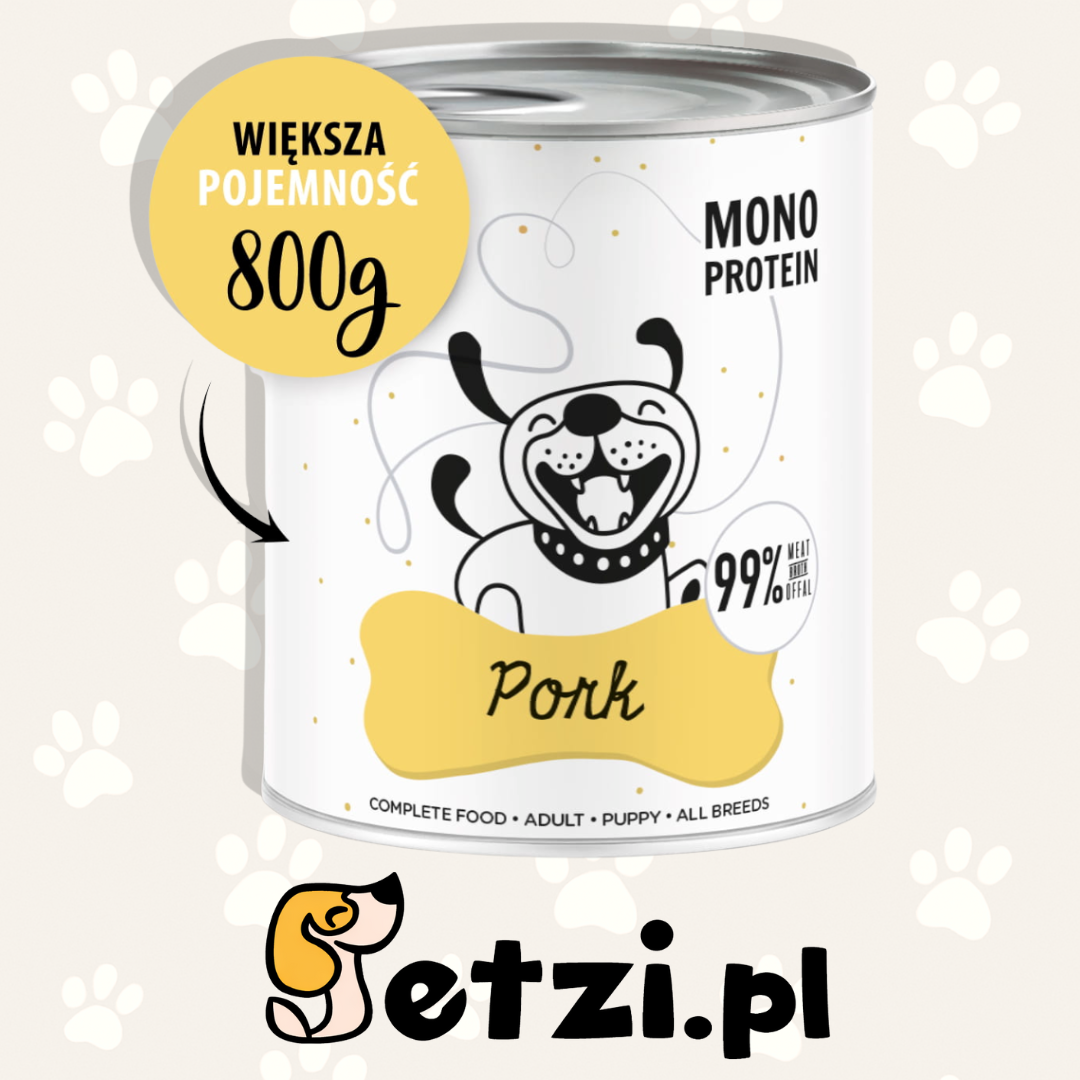 PAKA ZWIERZAKA PEPE MOKRA KARMA DLA PSA WIEPRZOWINA 800G