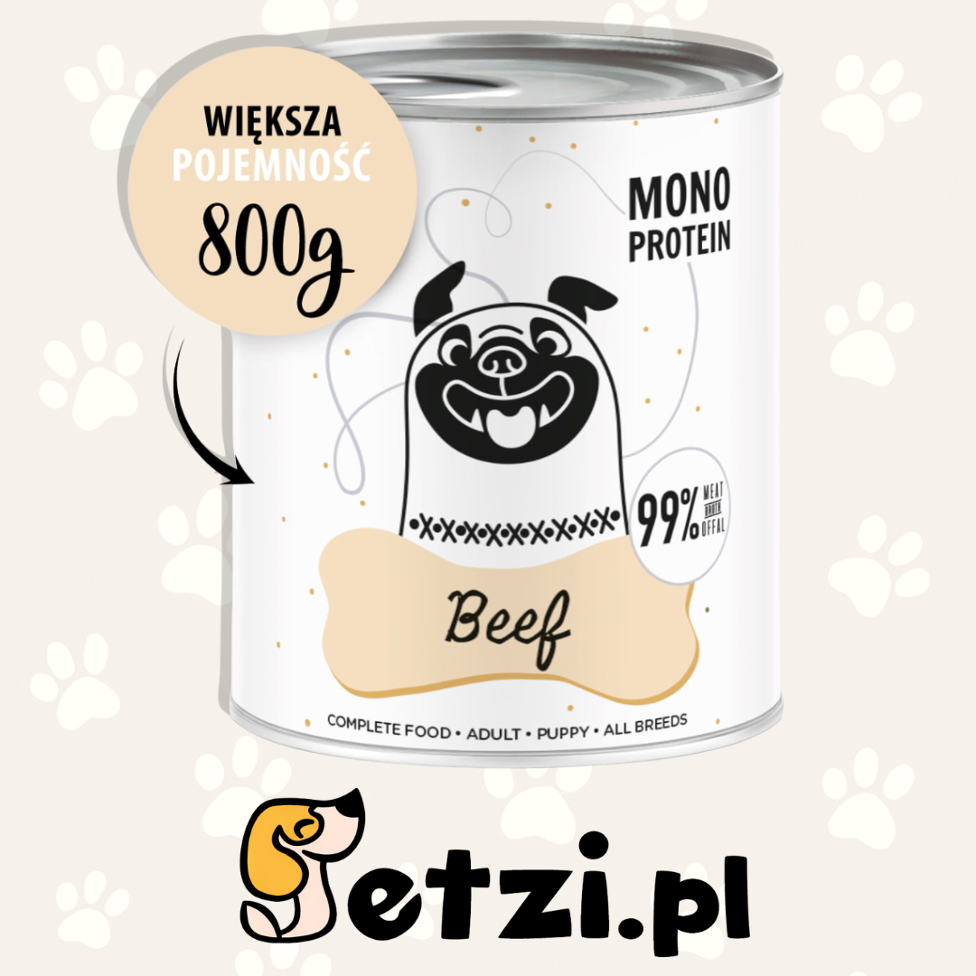 PAKA ZWIERZAKA PEPE MOKRA KARMA DLA PSA WOŁOWINA 800G