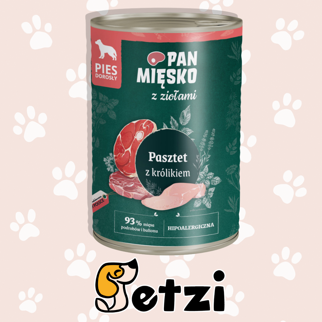PAN MIĘSKO Z ZIOŁAMI KARMA MOKRA DLA PSA - RÓŻNE RODZAJE