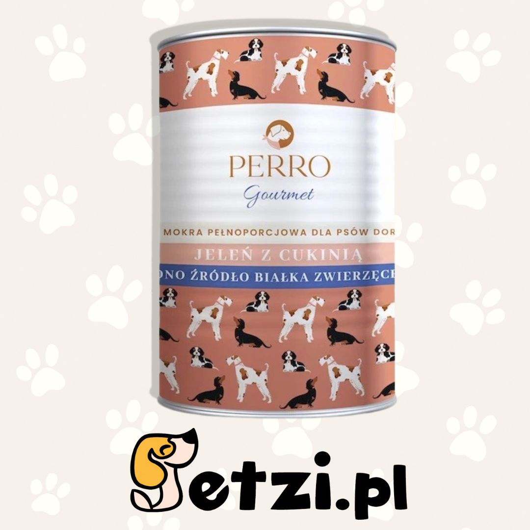 PERRO GOURMET MOKRA KARMA DLA PSA JELEŃ Z CUKINIĄ 400G