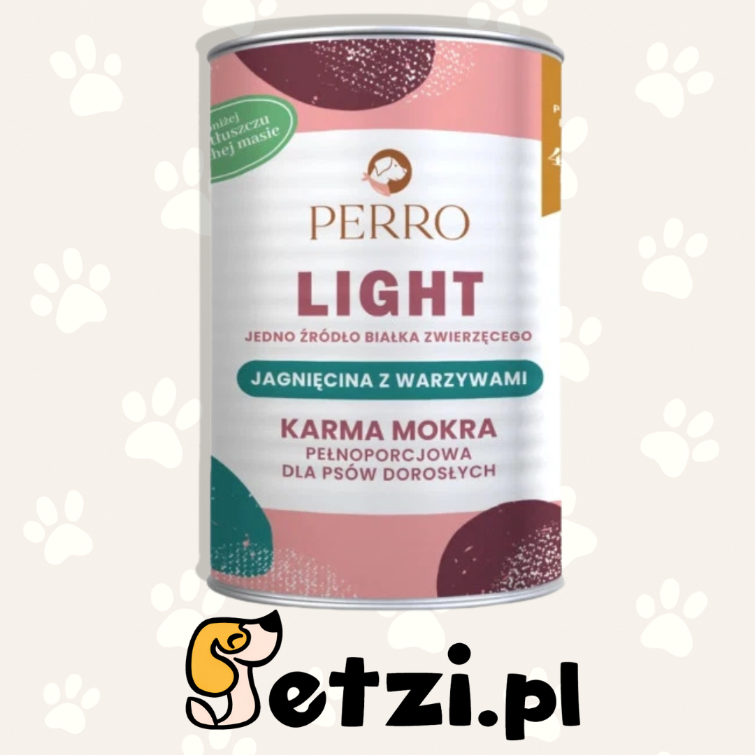 PERRO LIGHT MOKRA KARMA DLA PSA JAGNIĘCINA Z WARZYWAMI 400G