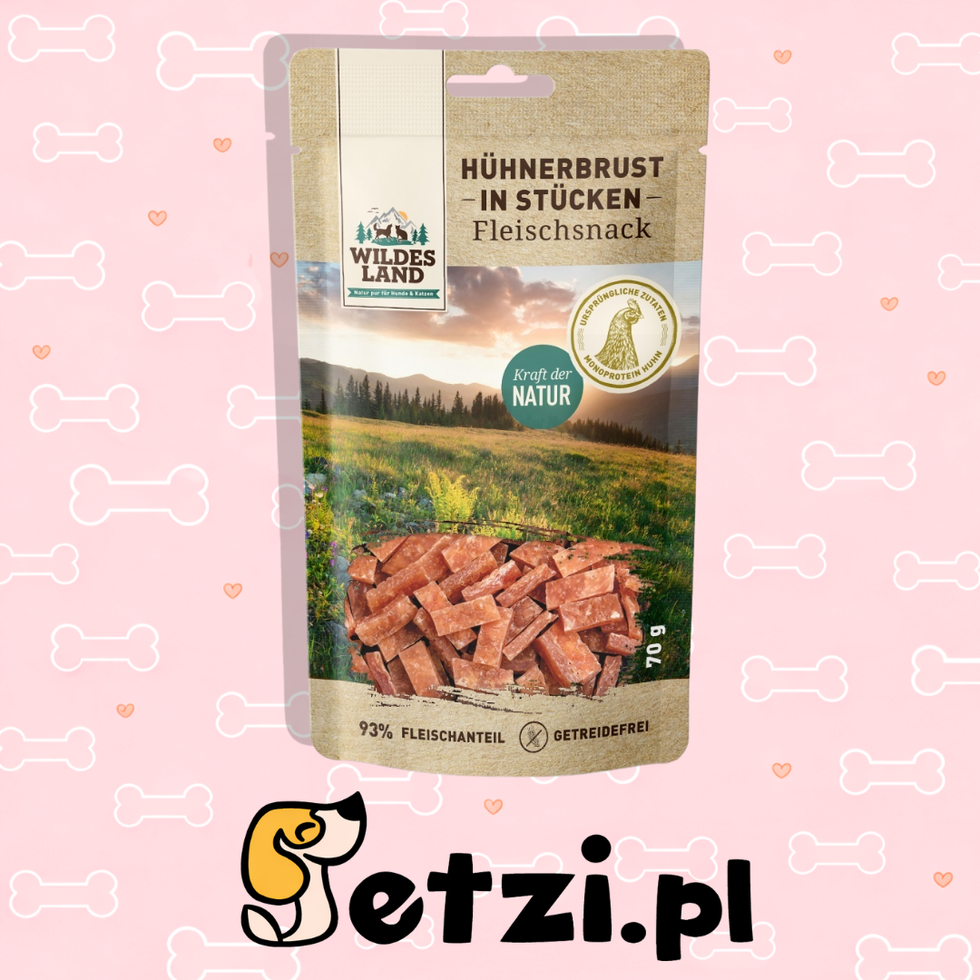 WILDES LAND FLEISCHSNACKS HUHNERBRUST IN STUCKEN 70G