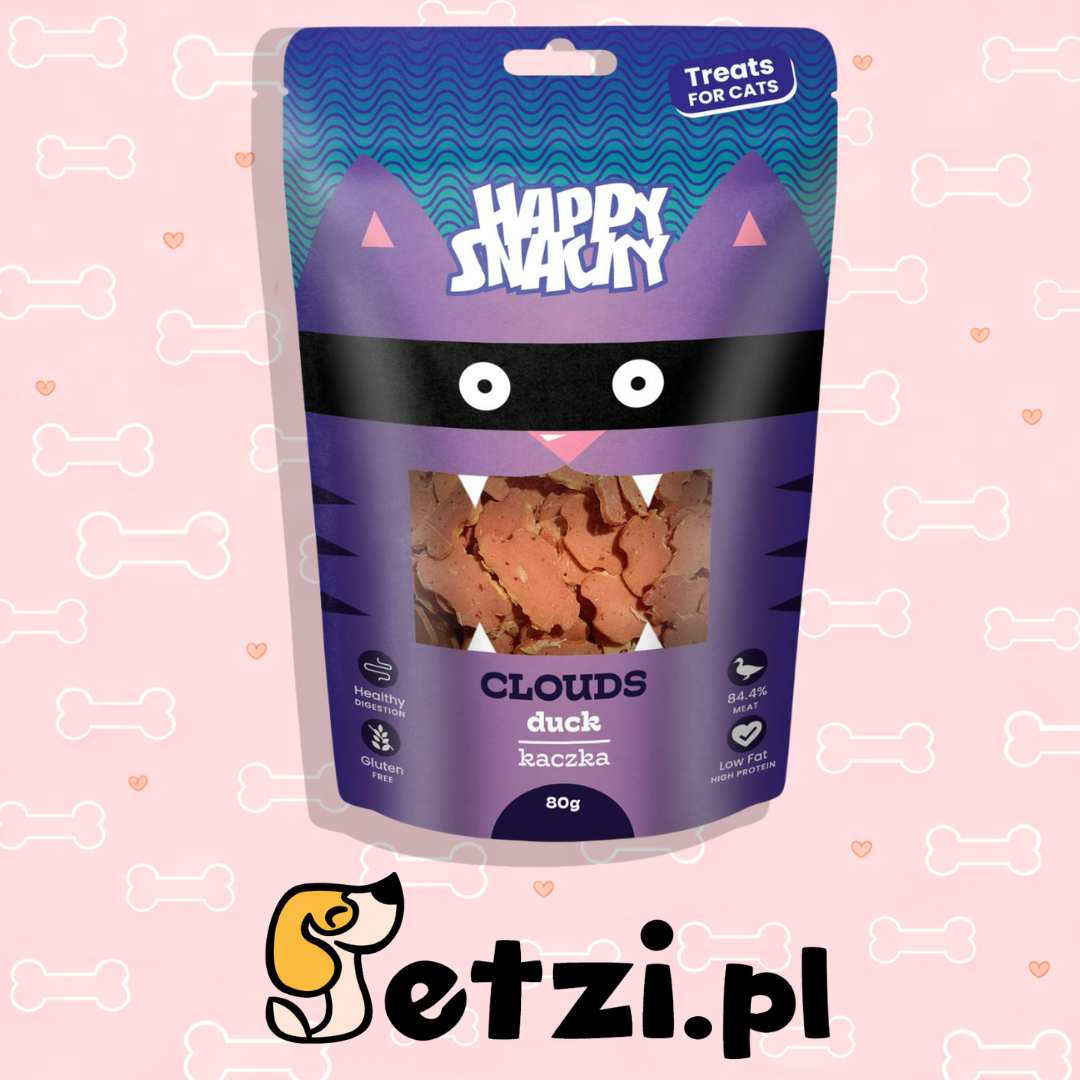 HAPPY SNACKY CHMURKI Z KACZKI DLA KOTA 80G