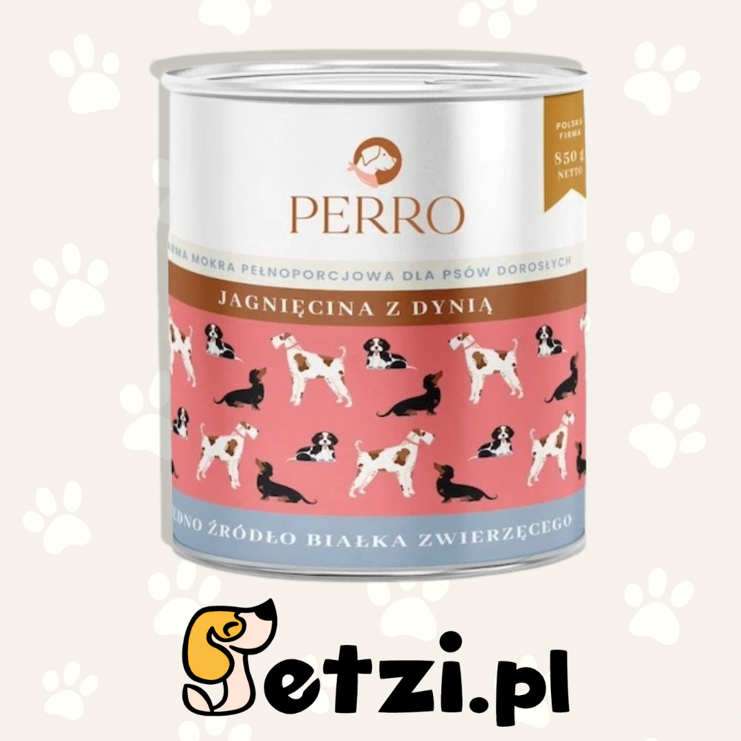 PERRO MOKRA KARMA DLA PSA JAGNIĘCINA Z DYNIĄ 800G
