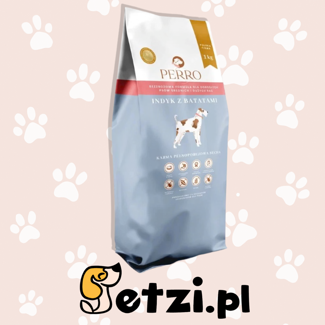 PERRO SUCHA KARMA DLA PSA INDYK Z BATATAMI M/L 1KG