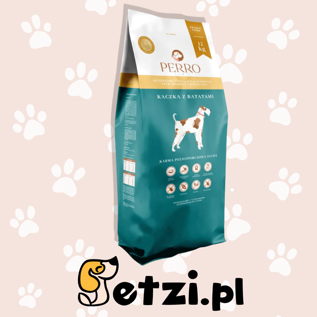 PERRO SUCHA KARMA DLA PSA KACZKA Z BATATAMI M/L 12KG