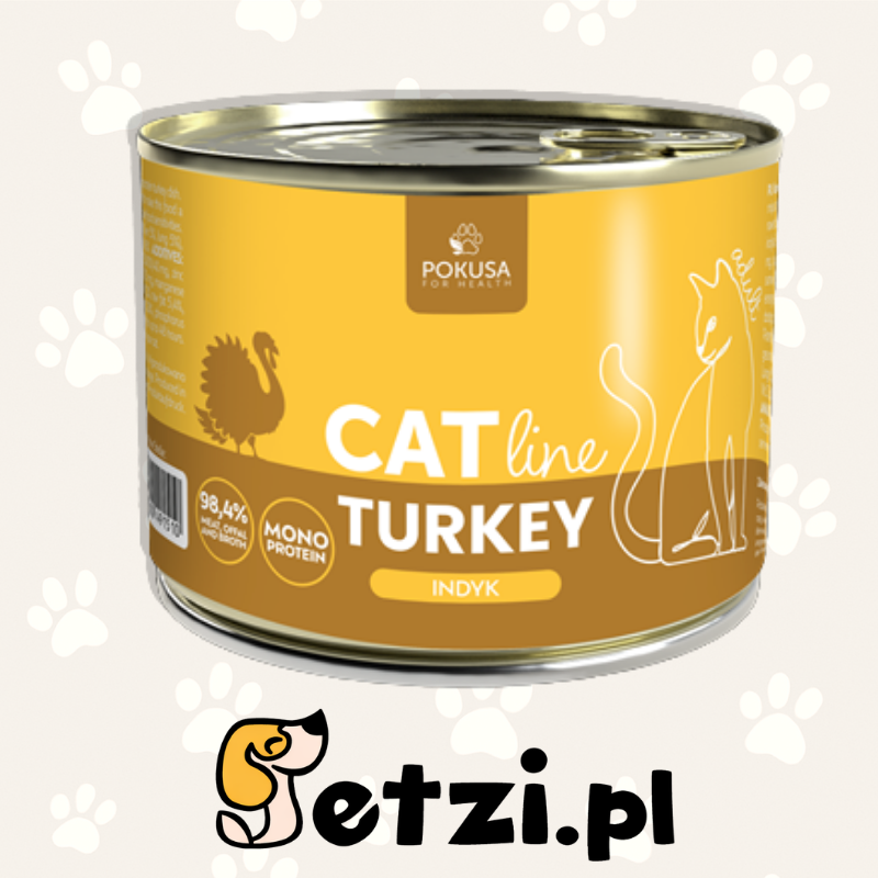 POKUSA CAT LINE MOKRA KARMA DLA KOTA TURKEY 200G