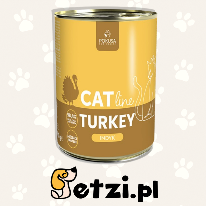 POKUSA CAT LINE MOKRA KARMA DLA KOTA TURKEY 400G