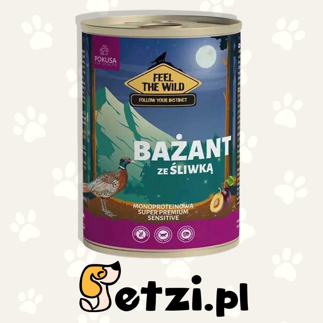 POKUSA FEEL THE WILD MOKRA KARMA DLA PSA BAŻANT ZE ŚLIWKĄ 400G
