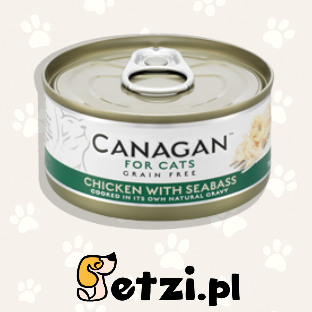 CANAGAN CAT CAN MOKRA KARMA KOT CHICKEN WITH SEABASS 75G