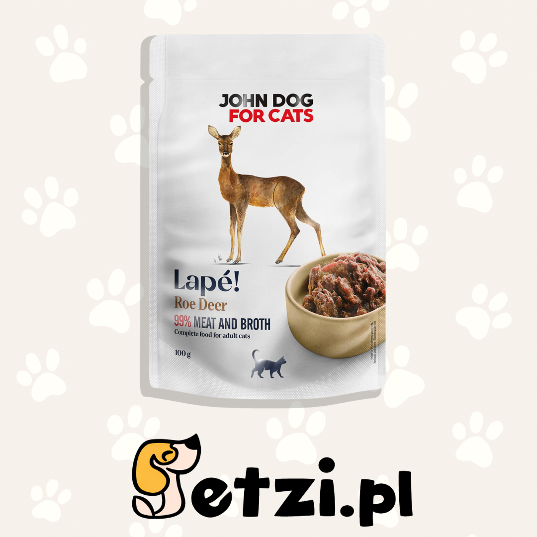 JOHN DOG FOR CATS LAPE MOKRA KARMA KOT SARNA 100G