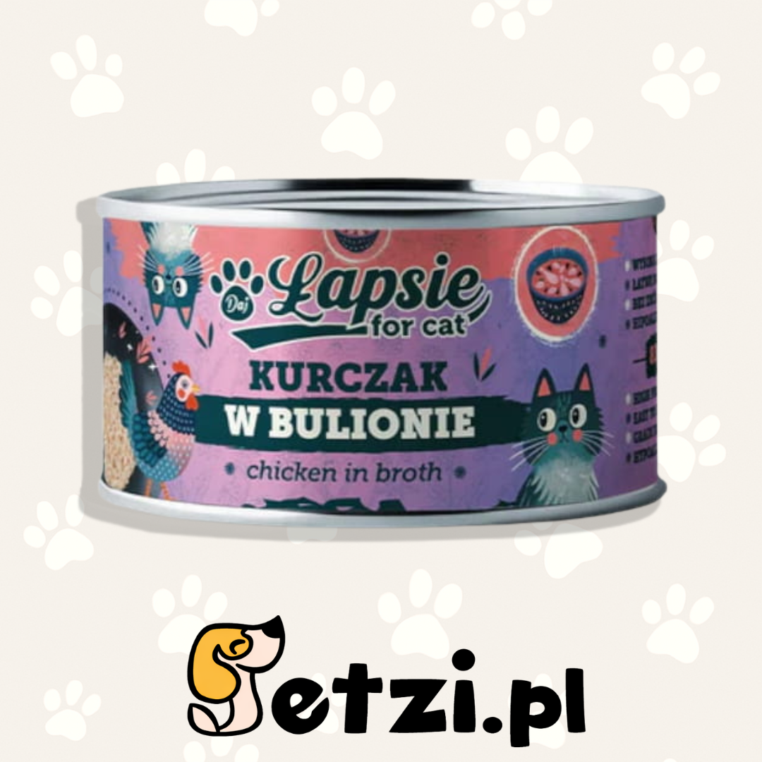 ŁAPSIE KOT KURCZAK W BULIONE 80G