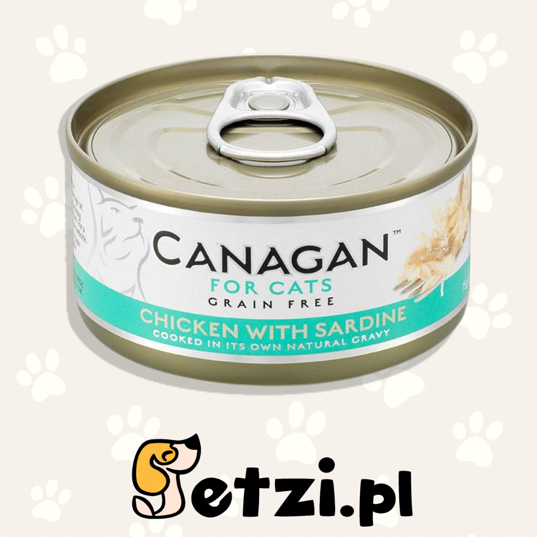 CANAGAN CAT CAN MOKRA KARMA KOT CHICKEN WITH SARDINE 75G