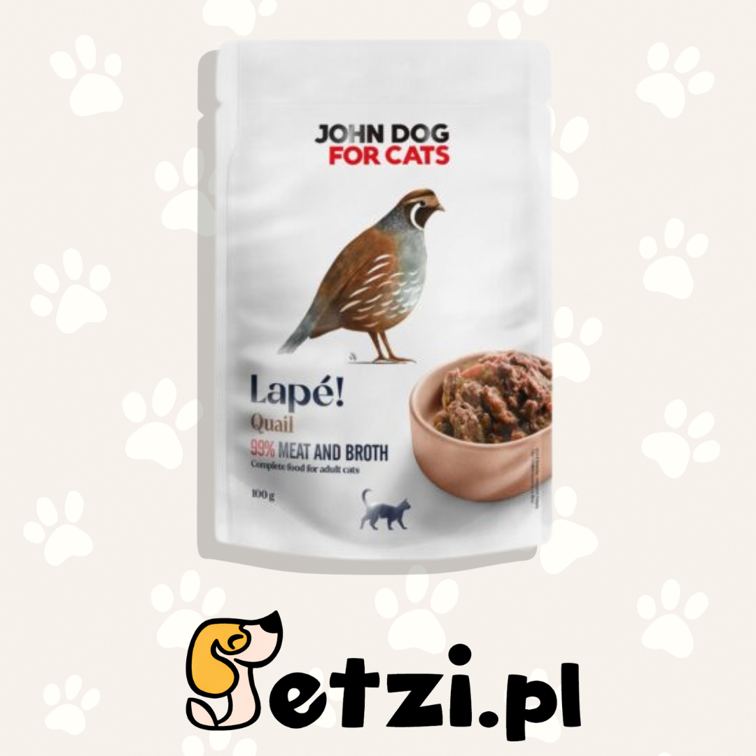 JOHN DOG FOR CATS LAPE MOKRA KARMA KOT PRZEPIÓRKA 100G