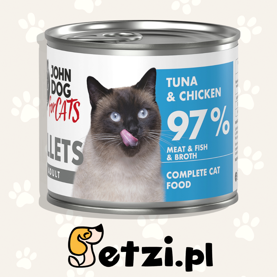 JOHN DOG MOKRA KARMA KOT FILETY TUŃCZYK I KURCZAK 140 G