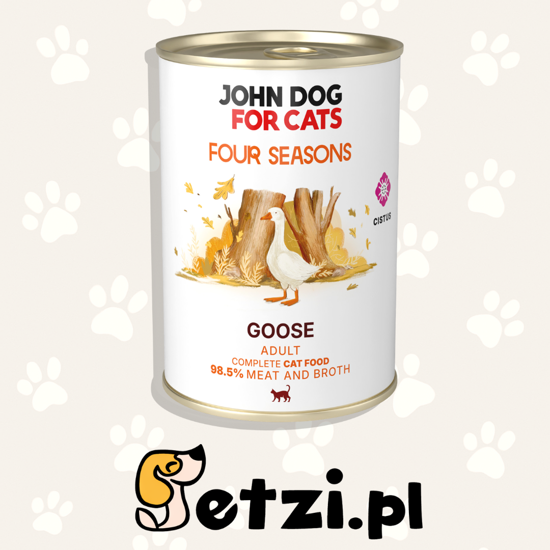 JOHN DOG FOR CATS FOUR SEASONS MOKRA KARMA KOT GĘŚ 400G