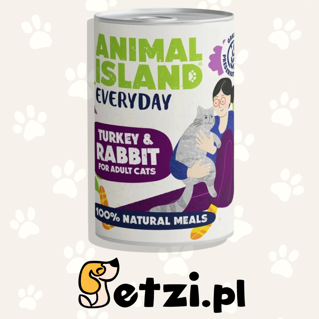 ANIMAL ISLAND MOKRA KARMA KOT EVERYDAY INDYK KRÓLIK 400G