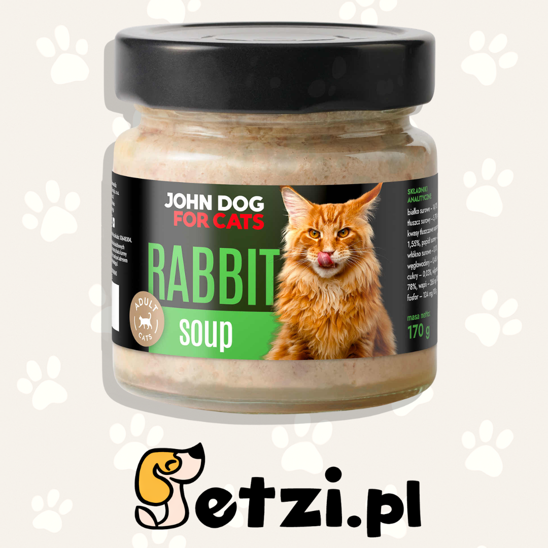 JOHN DOG MOKRA KARMA KOT MONO ZUPA KRÓLIK 170G