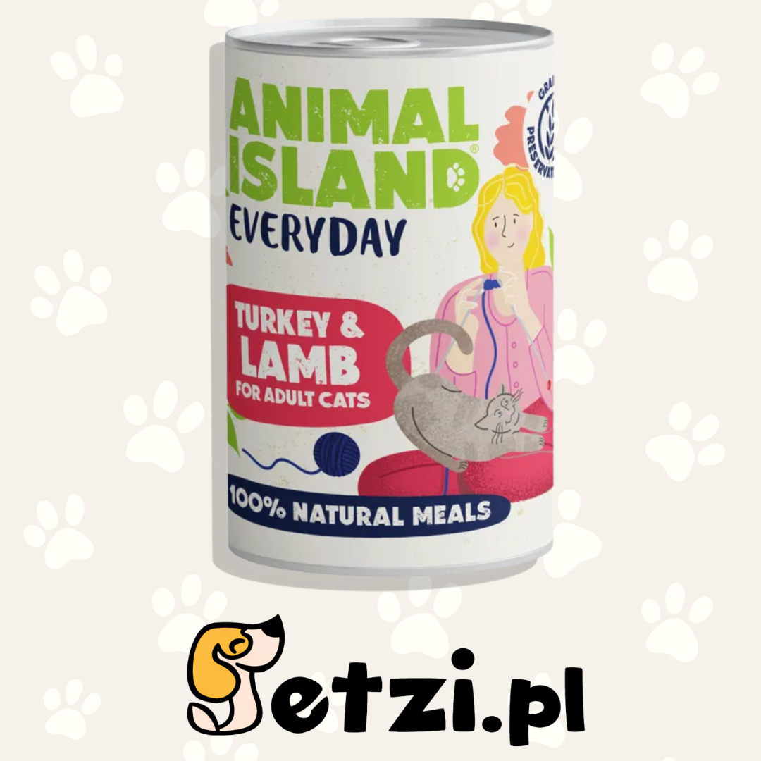ANIMAL ISLAND MOKRA KARMA KOT EVERYDAY INDYK JAGNIĘCINA 400G