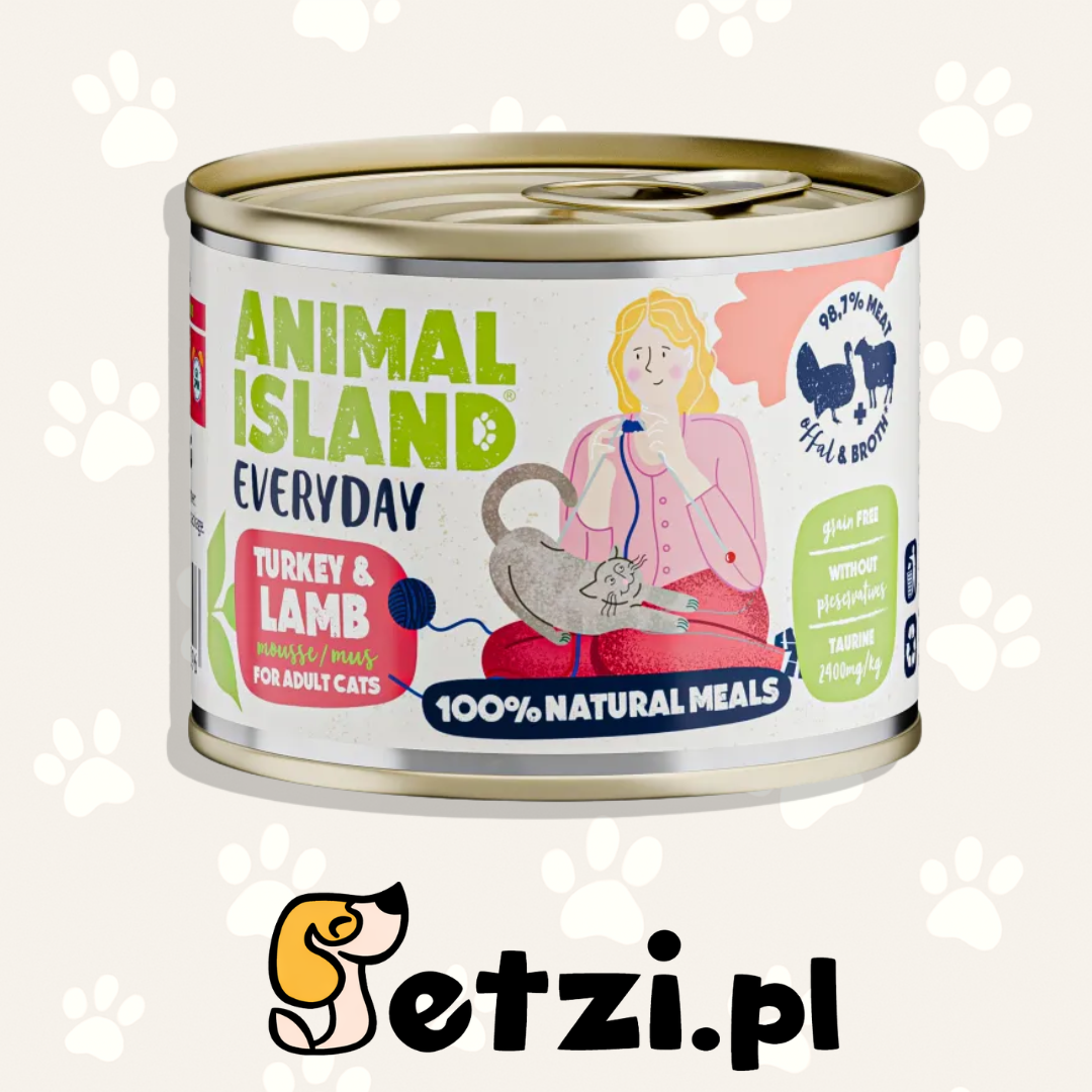 ANIMAL ISLAND MOKRA KARMA KOT EVERYDAY INDYK JAGNIĘCINA 200G