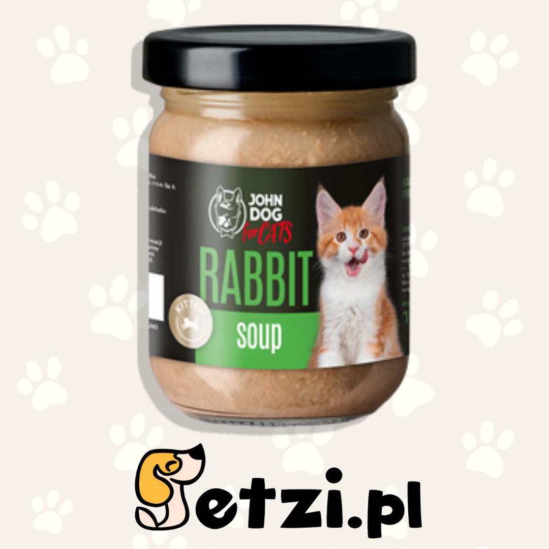 JOHN DOG MOKRA KARMA KOT KITTEN ZUPA KRÓLIK 100G