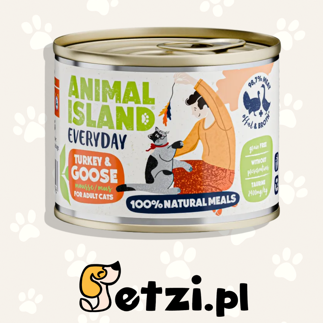 ANIMAL ISLAND MOKRA KARMA KOT EVERYDAY INDYK GĘŚ 200G