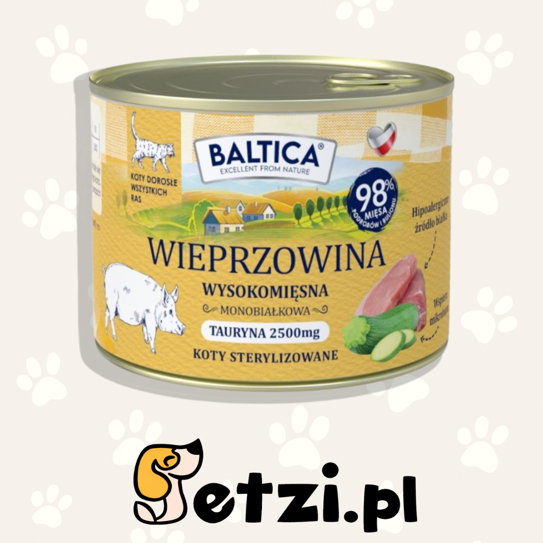 BALTICA KARMA MOKRA KOT DOROSŁY WIEPRZOWINA 185G