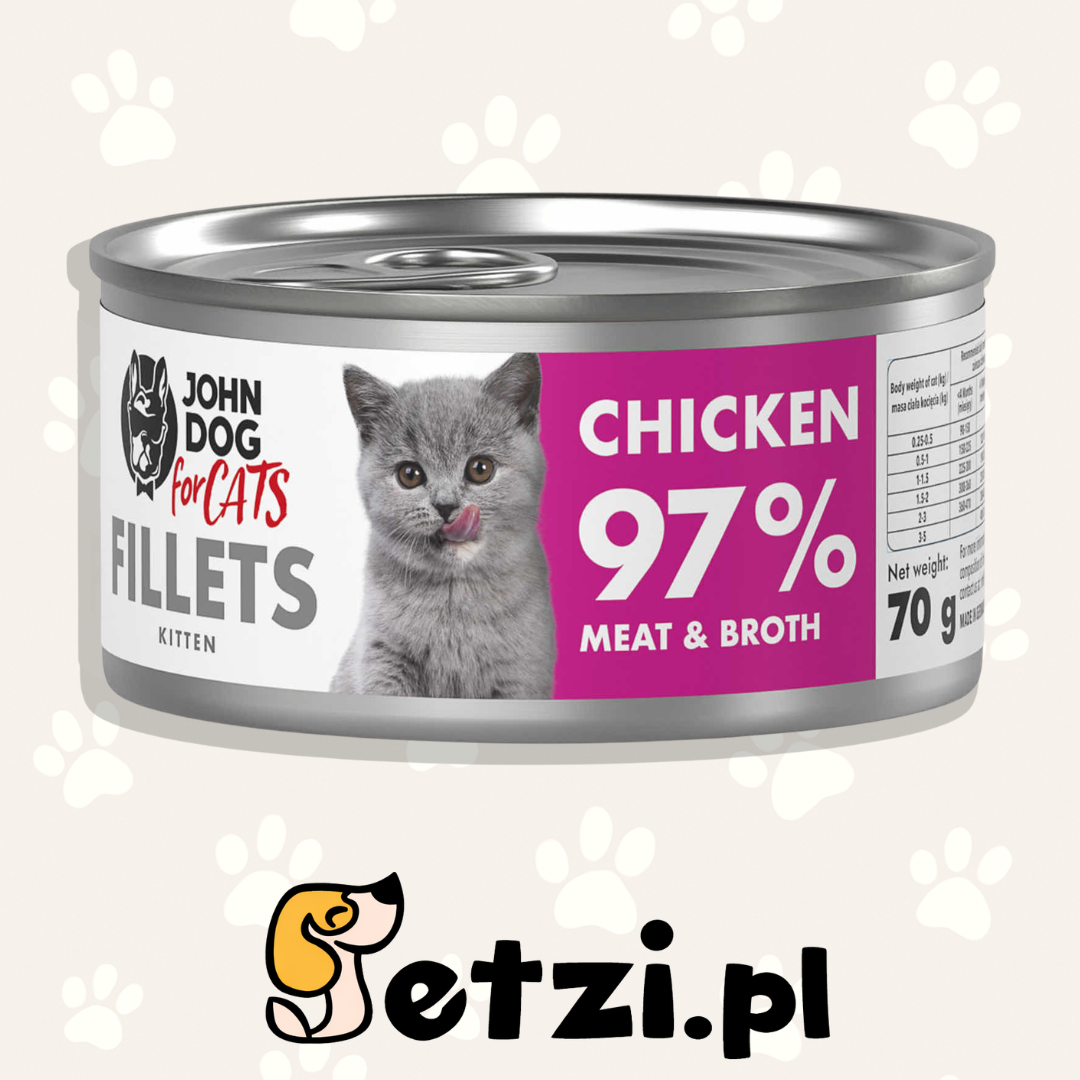 JOHN DOG MOKRA KARMA KOT KITTEN FILETY KURCZAK 70 G