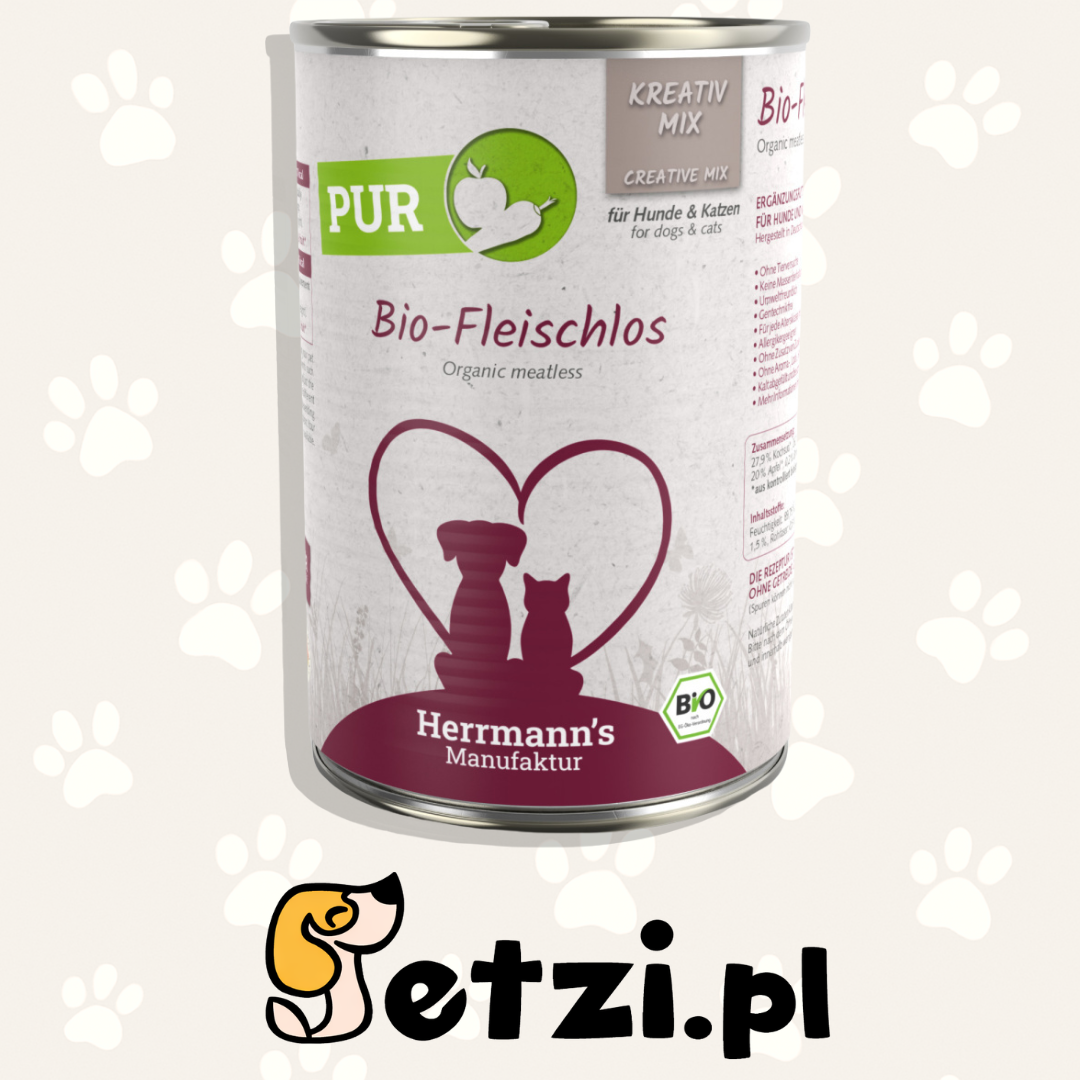 HERRMANNS MANUFAKTUR KREATIV MIX MOKRA KARM PIES MOKRA KARM KOT BIO FLEISCHLOS 400G